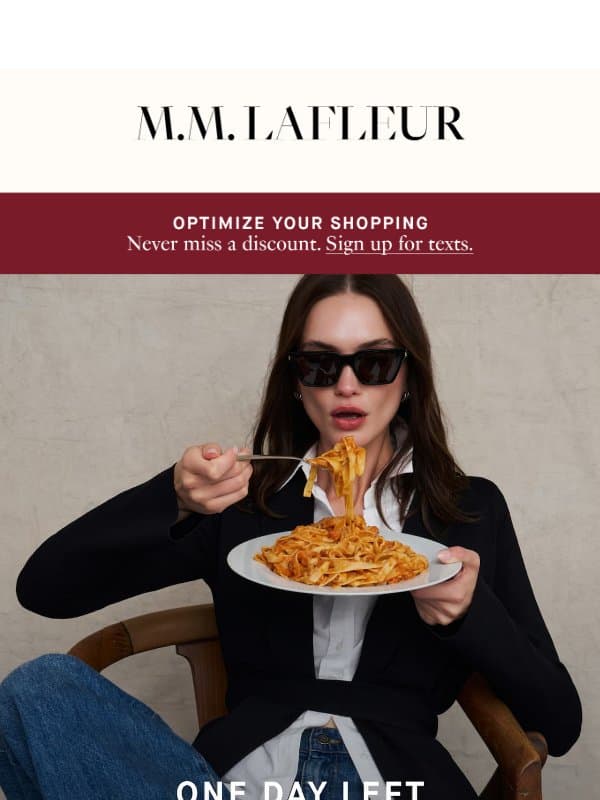 FINAL 24 HRS | 20% Off Jardigans email from M.M.LaFleur