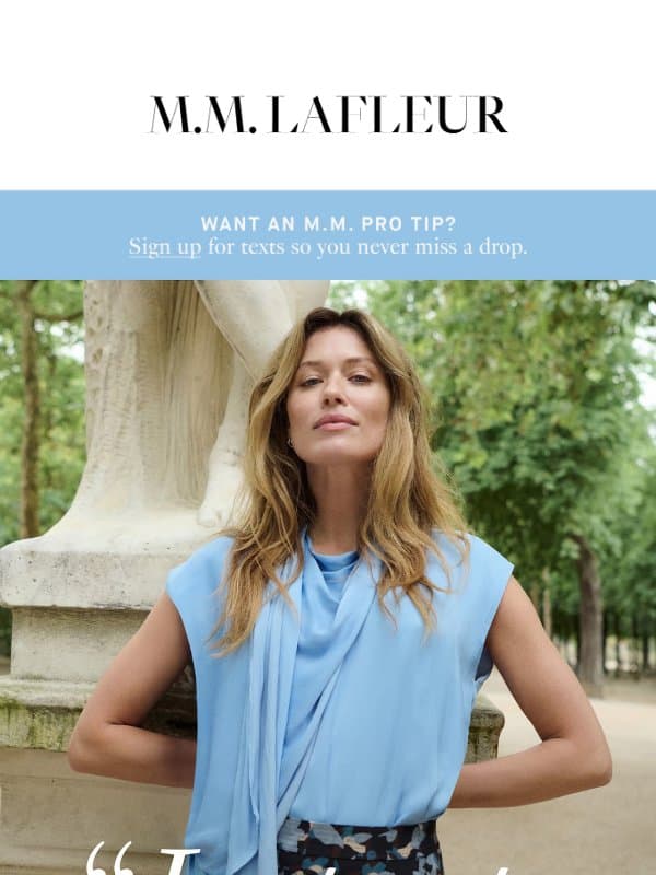 βThis top is perfect.β email from M.M.LaFleur