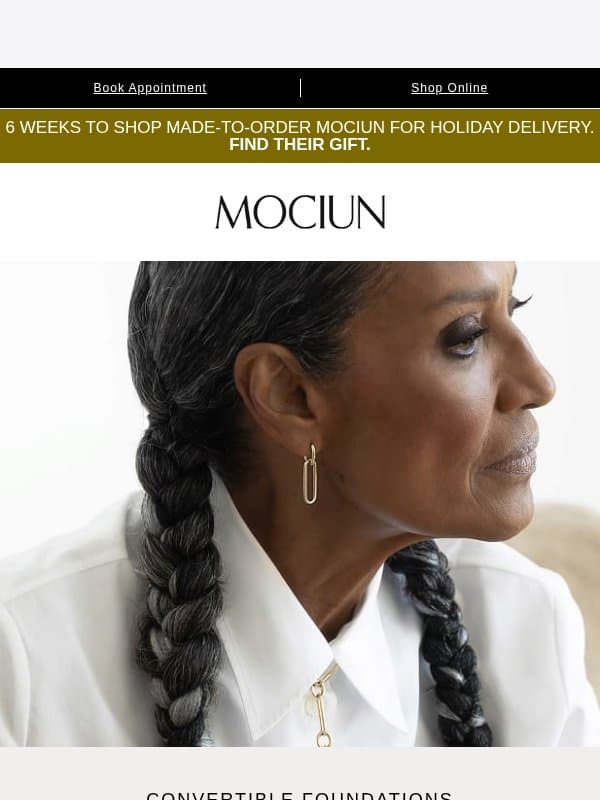 NEW FOUNDATIONS: Huggie Hoops & Styling Links email from Mociun