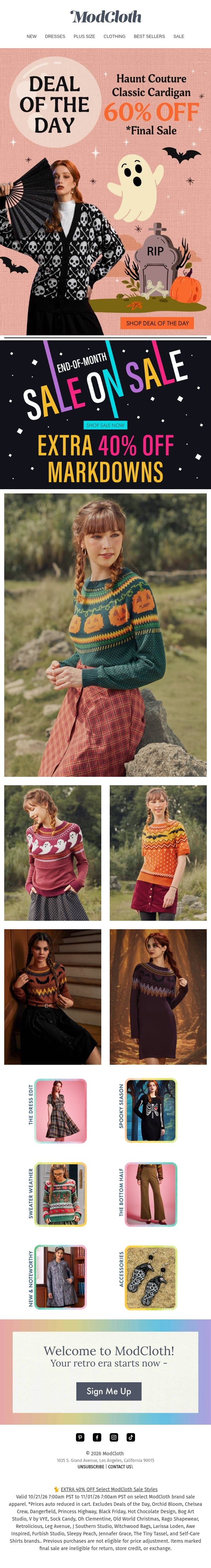 Because Regular Is Boring. email from ModCloth screenshot