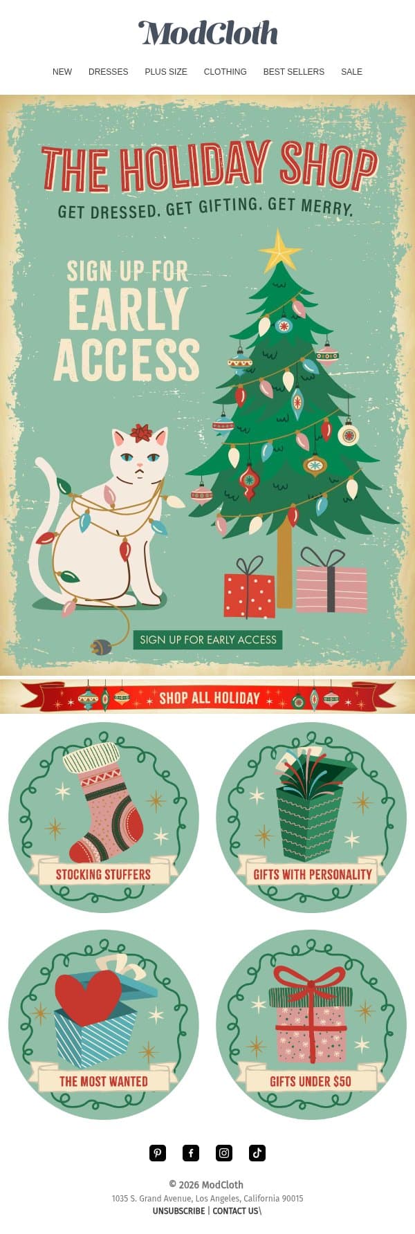 We Know Halloween Is Your Fave, But…🎅 email from ModCloth screenshot