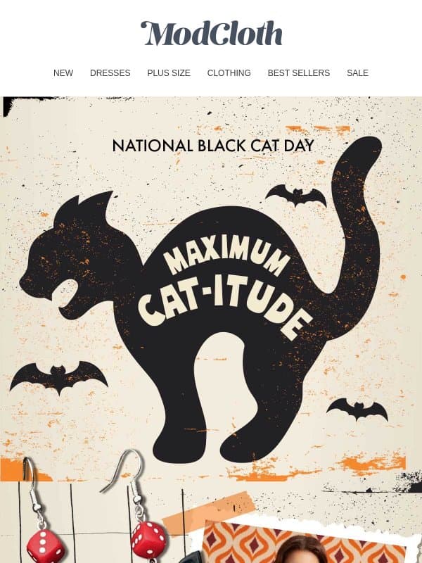 All Hail the Black Cat🐈⬛ email from ModCloth
