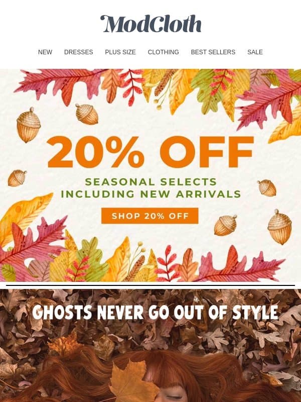 A Little New, A Little Spooky 👻 email from ModCloth