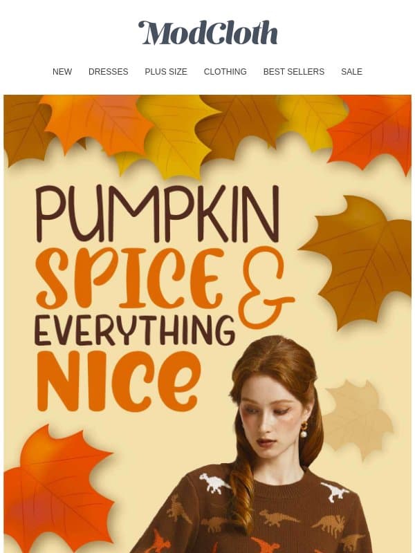 Sorry Summer, It’s Fall Now email from ModCloth