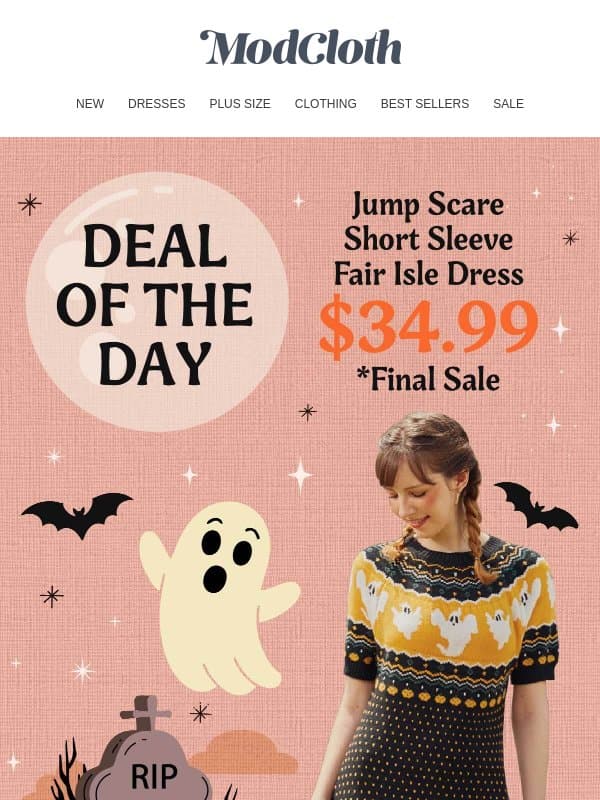 The Spooky Season Waits for No One 💀 email from ModCloth