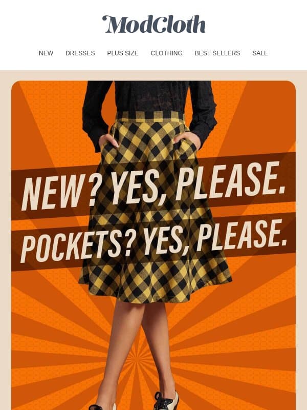 More Pockets, Less Problems.π email from ModCloth