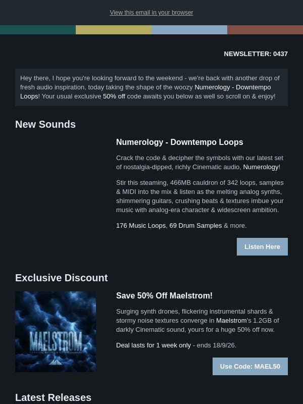 466MB Of Melting Analog Synths & Trip Hop Beats For Your Next Track email from ModeAudio