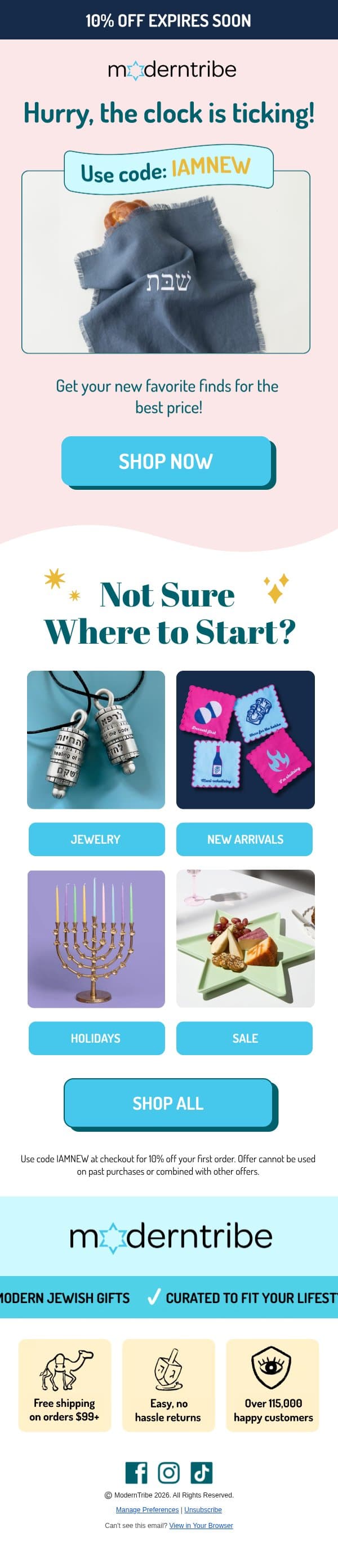 ⏳ Last Chance: Your 10% off Is About to Expire! email from Modern Tribe screenshot