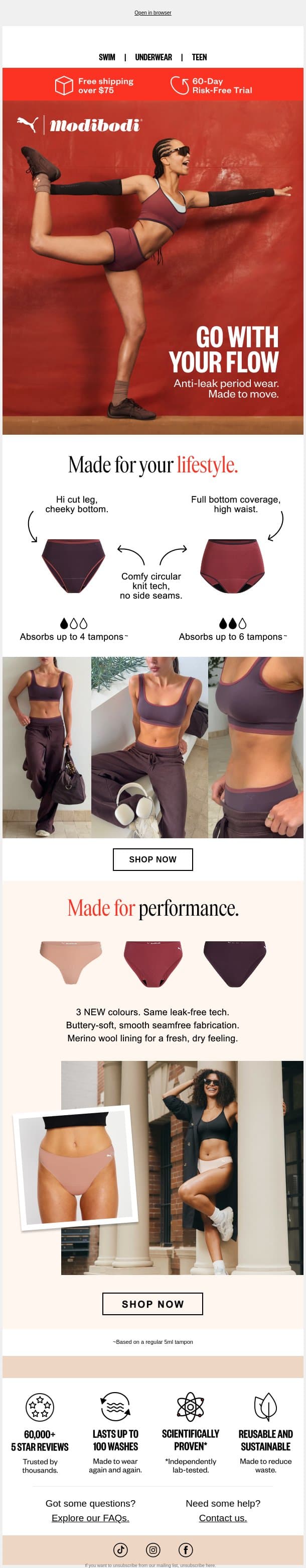 Have you seen these? email from Modibodi screenshot