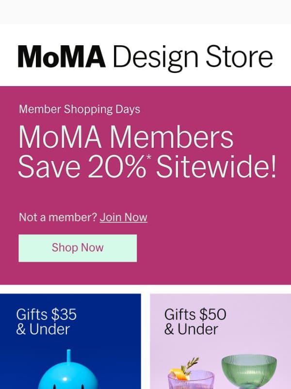 The Gifts on Everyone’s List 🎁 email from MoMA Design Store