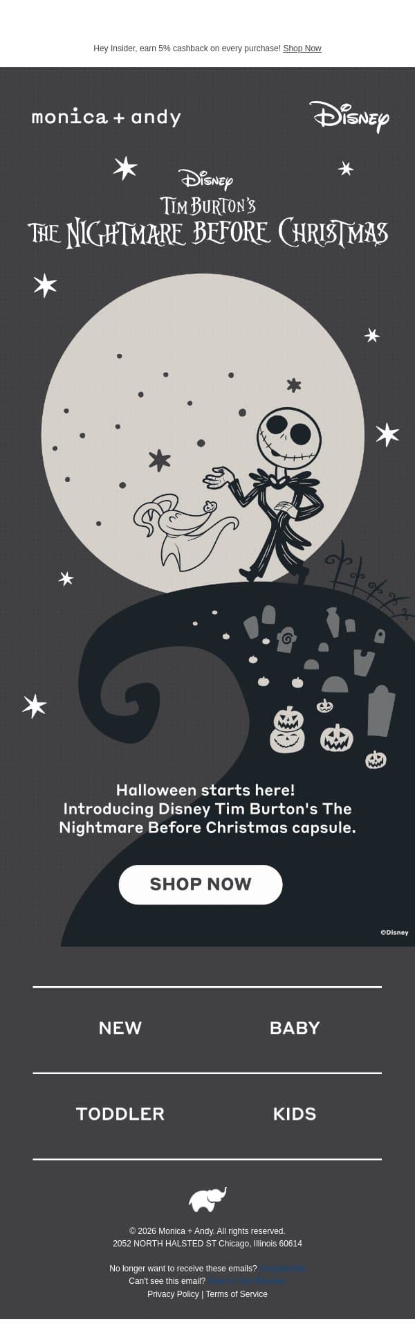 Early Access! Our Spookiest Drop Yet 🎃 email from Monica + Andy screenshot