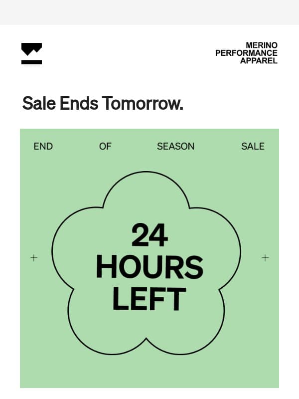 Final 24 Hours To Shop The Sale email from Mons Royale