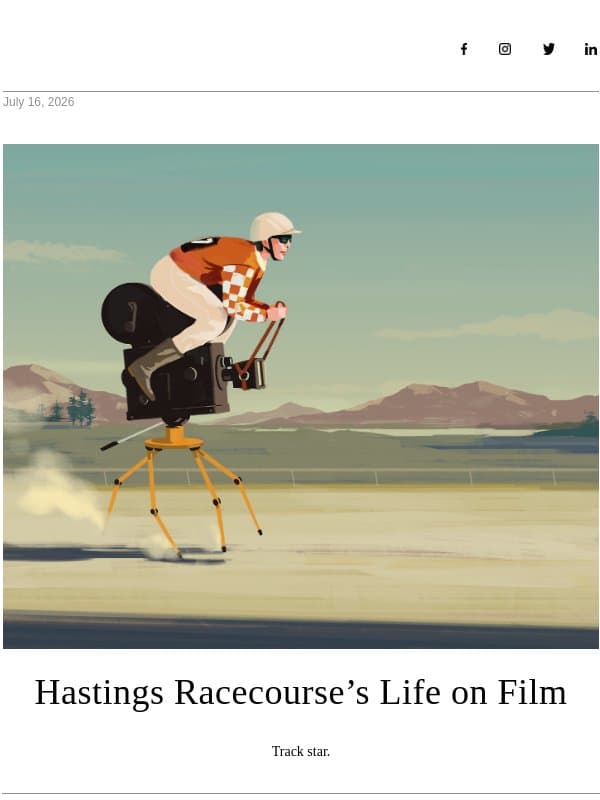 Hastings Racecourse's Life on Film, Our July Wishlist, and Plant-Based Tunes from Modern Biology email from MONTECRISTO Magazine