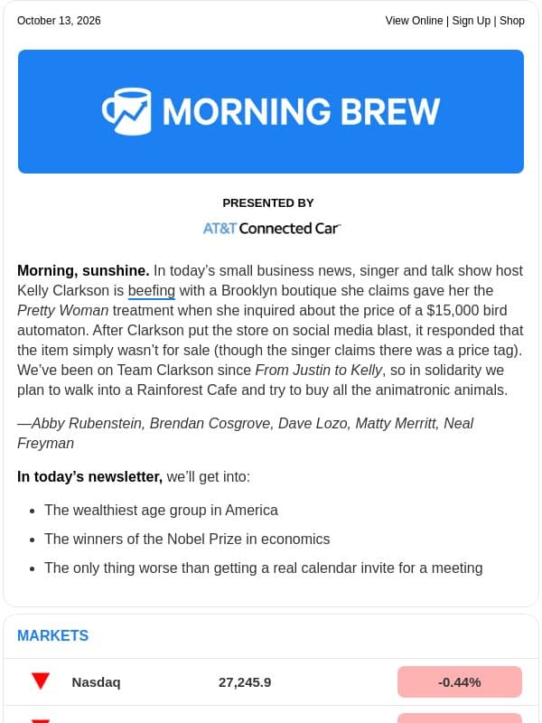 ☕ Respect your elders' riches email from Morning Brew