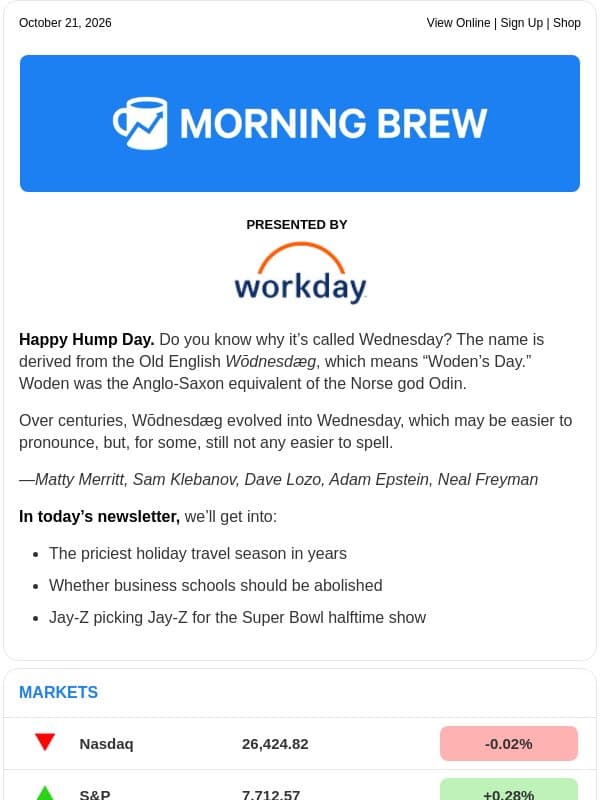 ☕ Bumpy ride email from Morning Brew