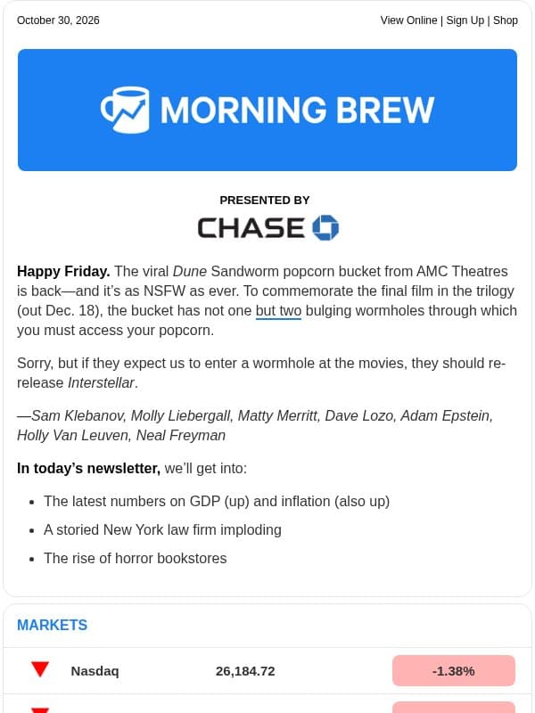 ☕️ Surprising growth spurt email from Morning Brew