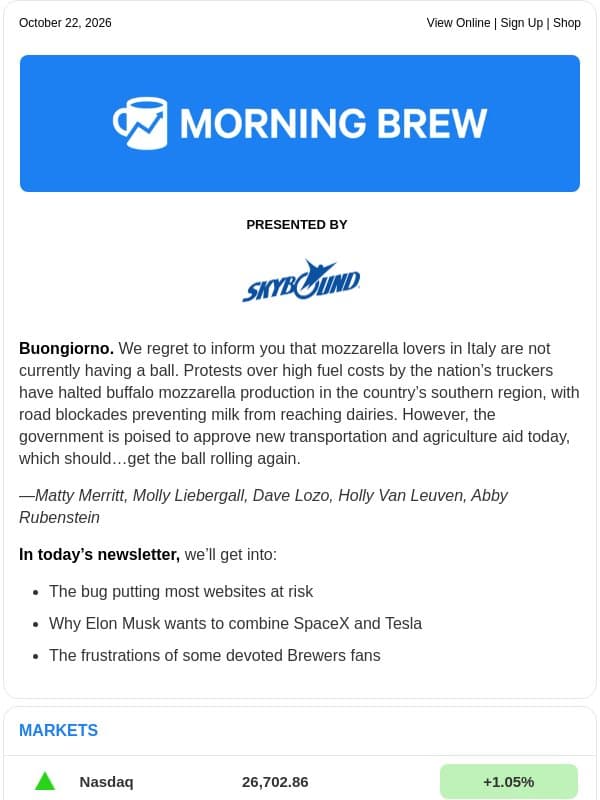 ☕️ Very vulnerable email from Morning Brew
