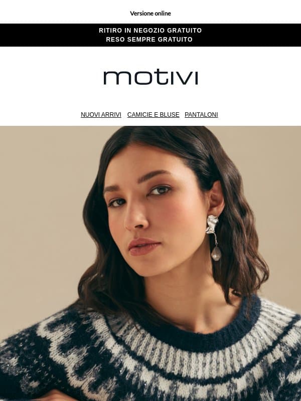 La nuova maglieria Nordic-Glam email from Motivi