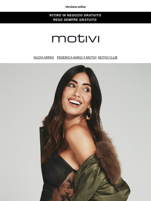 Feminine & Cool | Lo stile di Federica Nargi email from Motivi