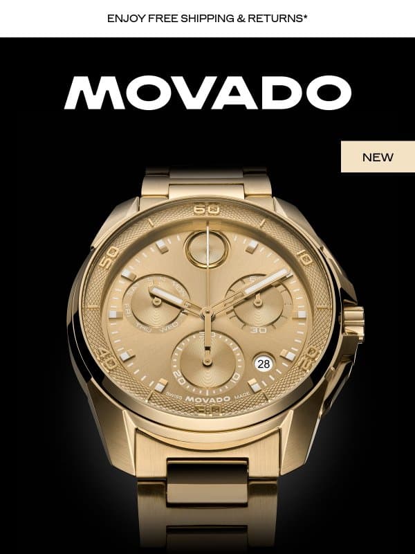 Spotlight on Sport Watches email from Movado