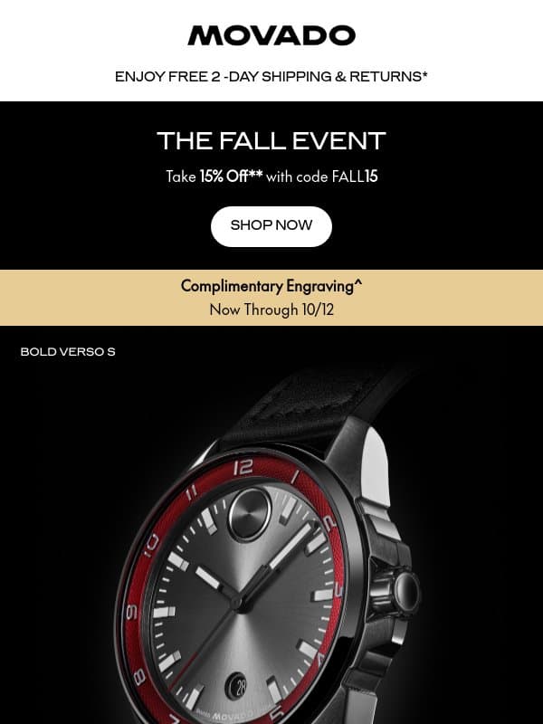 Sport Watches, Always in Motion email from Movado