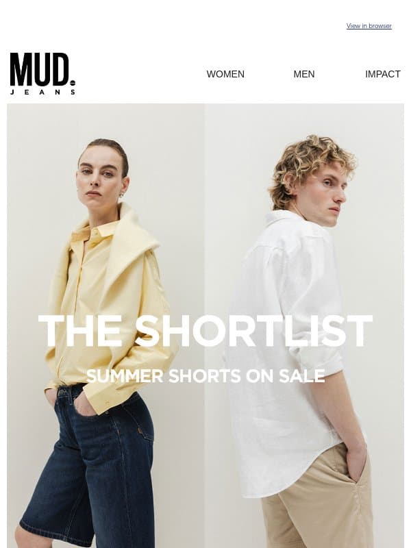 The Shortlist: up to 50% off email from MUD Jeans