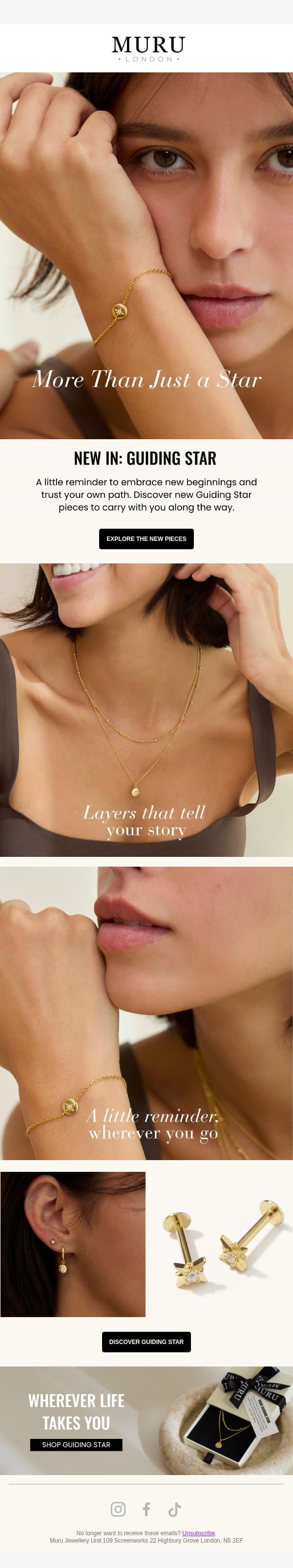 NEW IN: More Than Just a Star ⭐️ email from Muru Jewellery screenshot