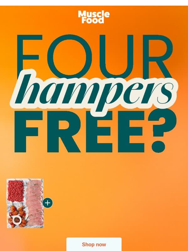 Your 4 Free Payday Hampers Await...🎃 email from Muscle Food