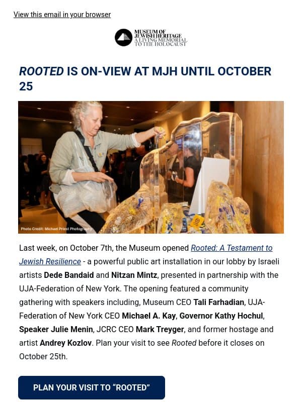 This Week: A Documentary on the Oyneg Shabes Resistance Group email from Museum of Jewish Heritage