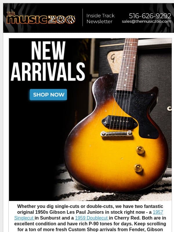 Not One But TWO Vintage Les Paul Juniors! email from Music Zoo
