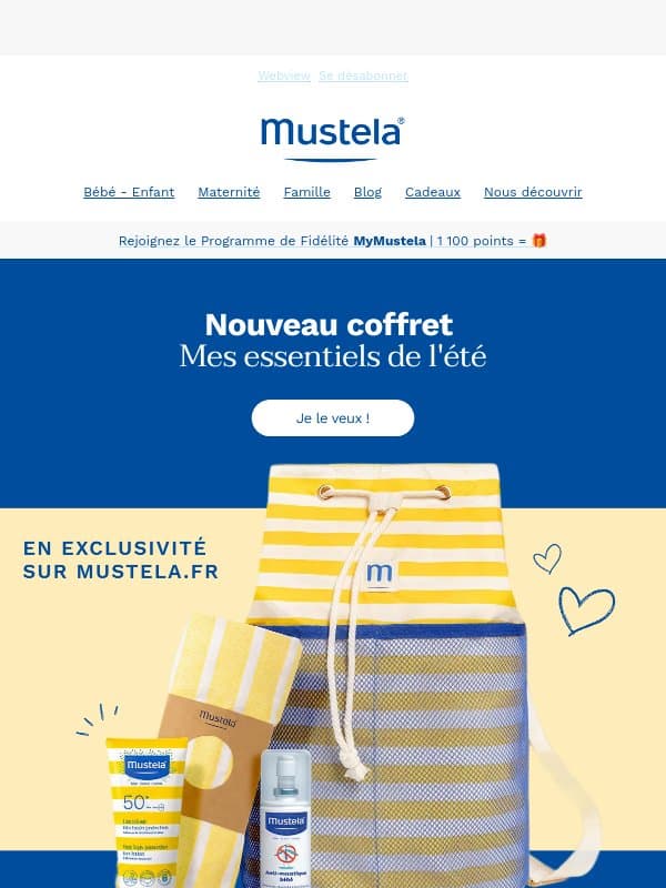 Nouveau | Votre kit essentiels de l’été est là ! ☀️ email from Mustela