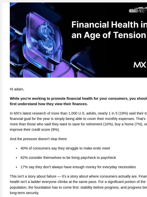 62% Are Living Paycheck to Paycheck — Here’s What That Really Means email from MX