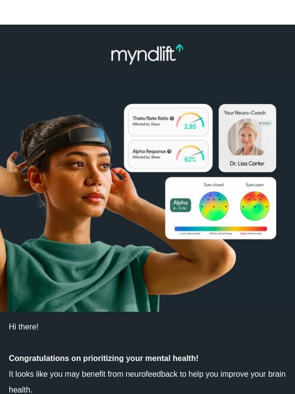 Re: your eligibility email from Myndlift