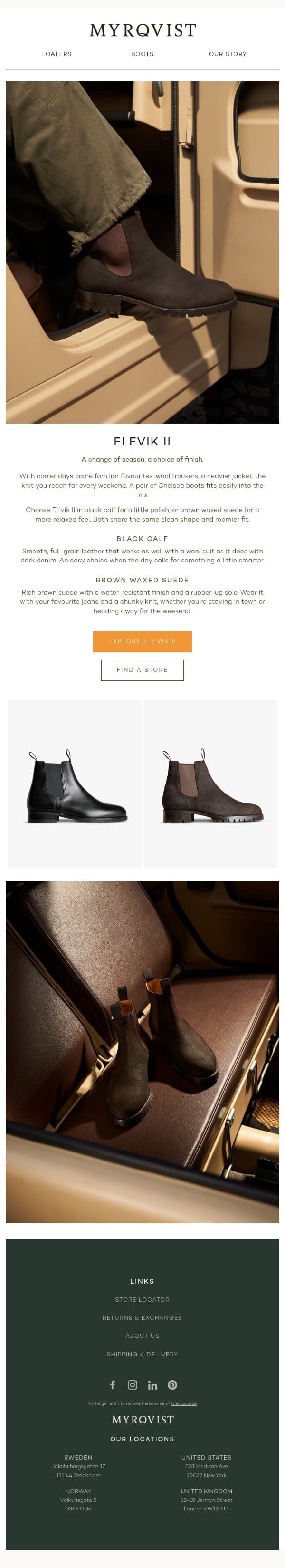 A change of season. A pair of Elfvik II. email from Myrqvist screenshot