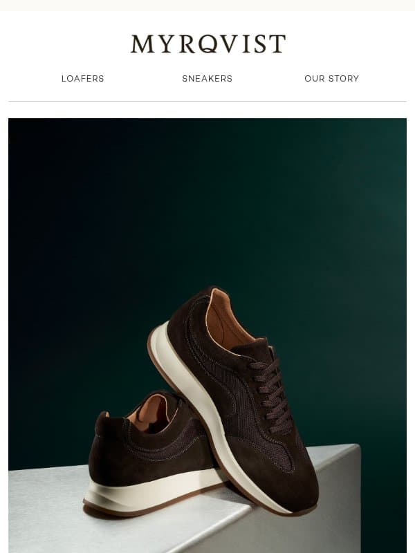 Your Everyday Sneaker email from Myrqvist