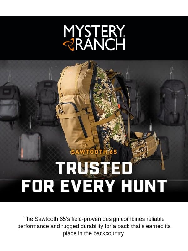Tried + True: Sawtooth 65 email from Mystery Ranch