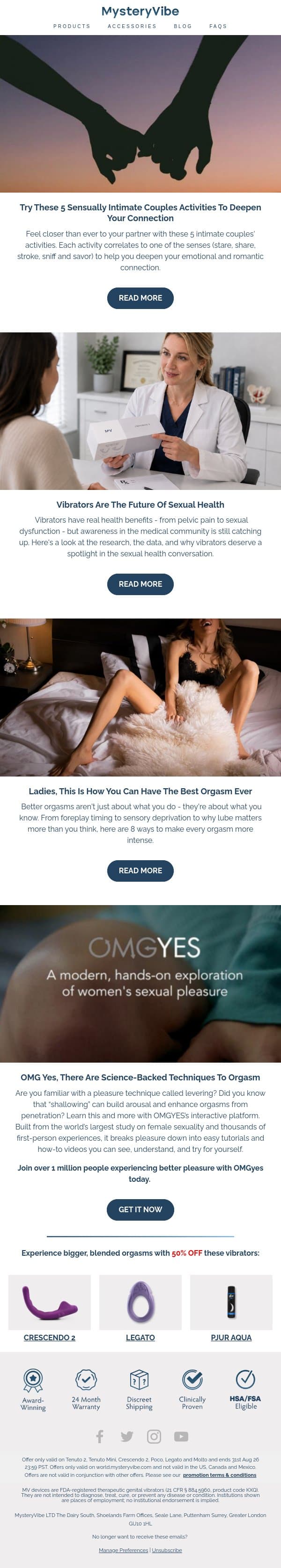 Try These 5 Sensually Intimate Couples Activities To Deepen Your Connection email from MysteryVibe screenshot