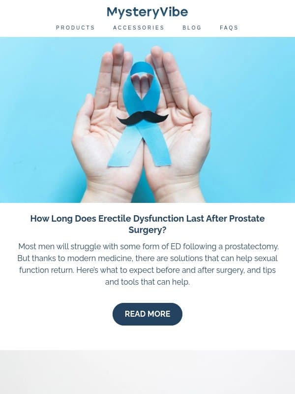 How Long Does Er*ctile Dysfunction Last After Prostate Surgery? email from MysteryVibe