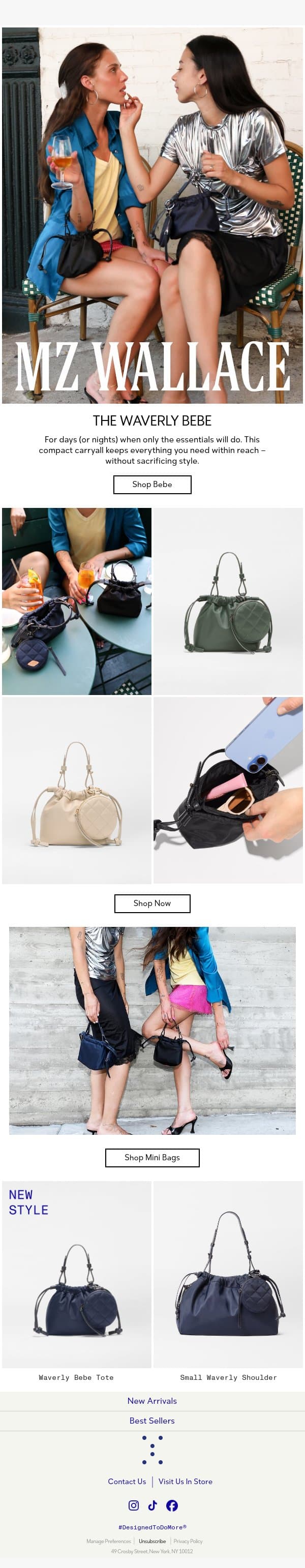 What’s in your BEBE? email from MZ Wallace screenshot