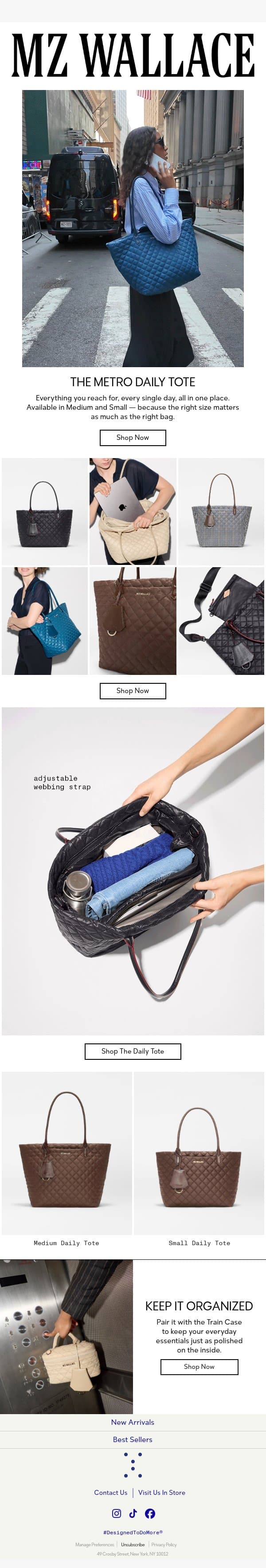 Your new work bag does it all email from MZ Wallace screenshot