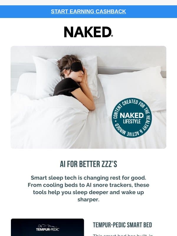 Sleep Like a Baby with AI email from Naked Nutrition