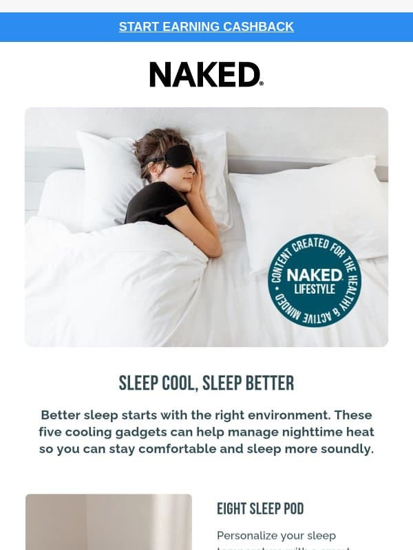 Your Deepest Sleep Yet email from Naked Nutrition
