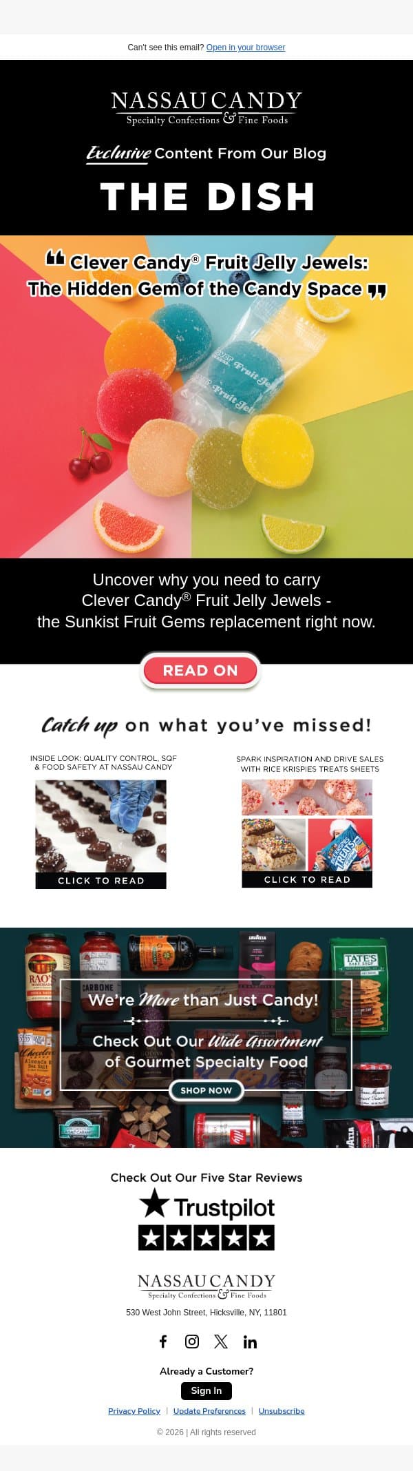 Meet the Hidden Gem Replacing Sunkist Fruit Gems email from NassauCandy screenshot