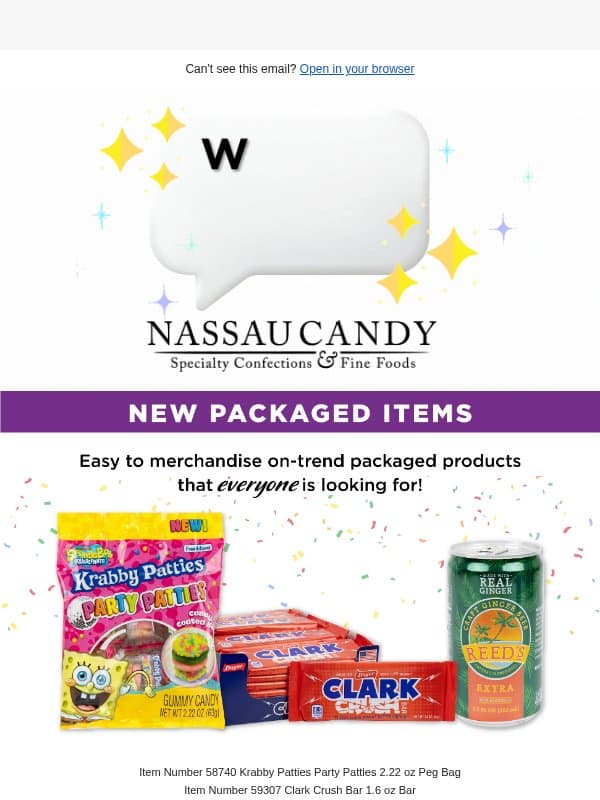 A Treat: NEW Arrivals email from NassauCandy