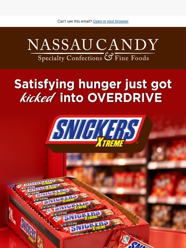 Snickers Offers Even More to Satisfy Hunger email from NassauCandy