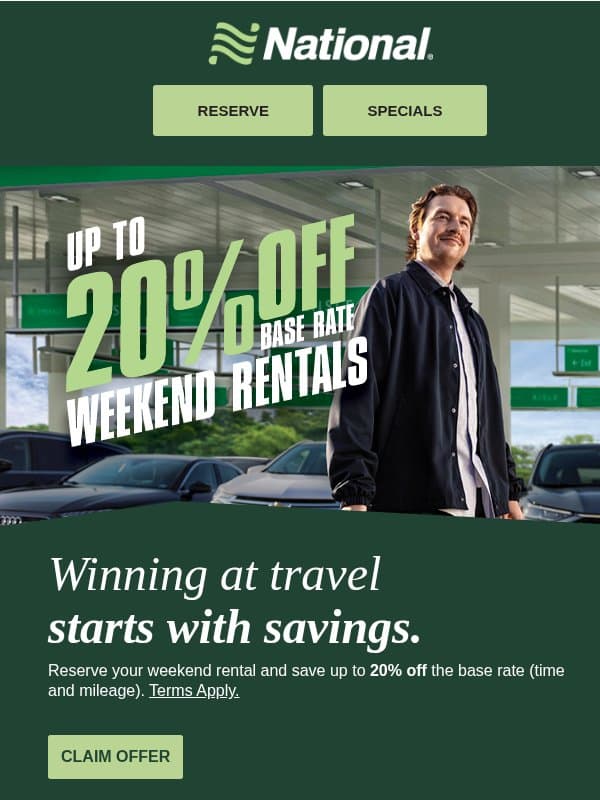 Unlock Your OFFER! 💰 email from National Car Rental