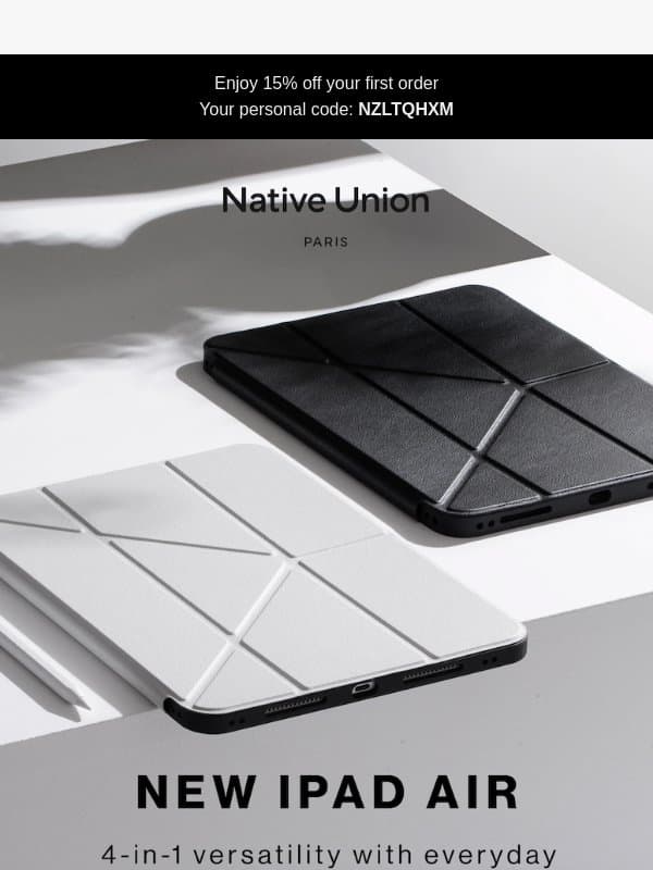 Active Case now fits the new iPad Air (M4) email from Native Union
