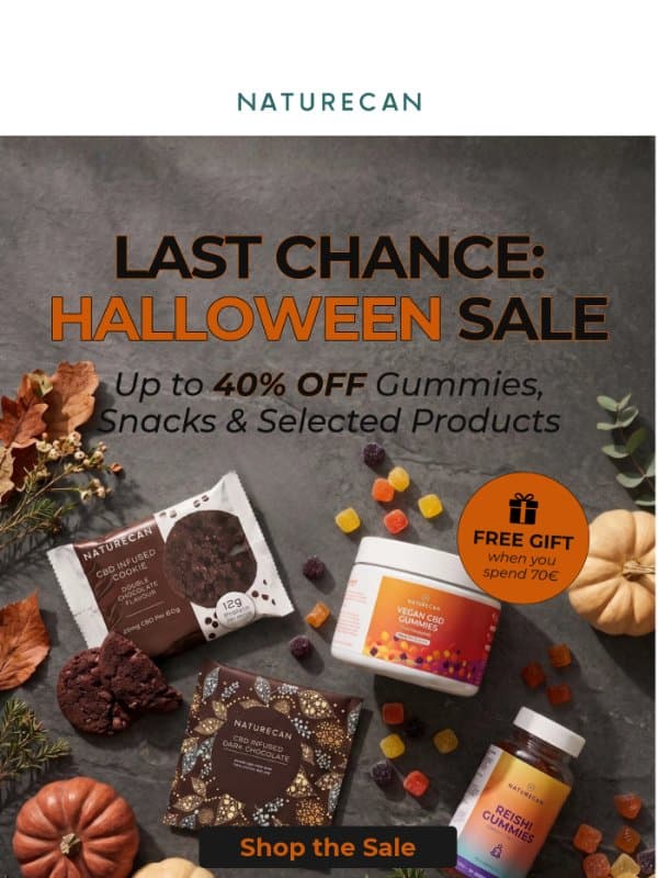 Final Days for Halloween Savings! ⌛ email from Naturecan
