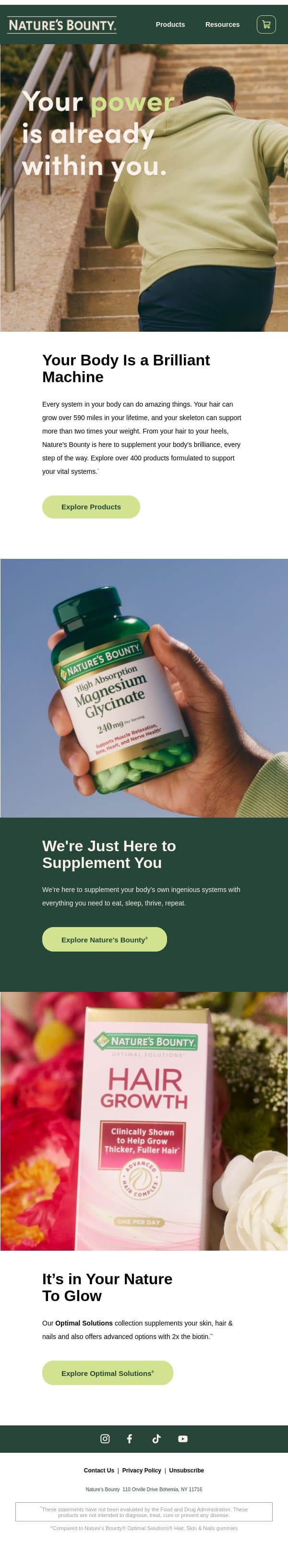 Get more from your vitamins! email from Nature's Bounty screenshot