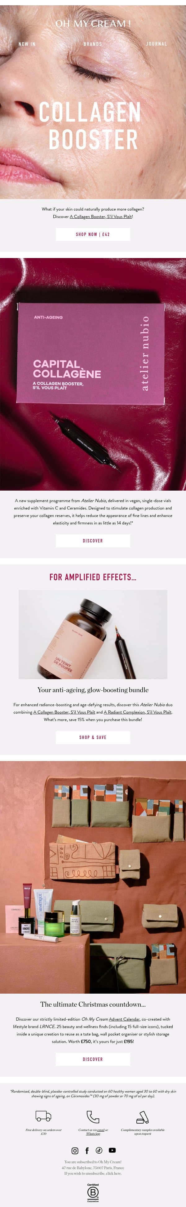 Collagen obsessed? Your new vegan supplement email from Naturisimo screenshot